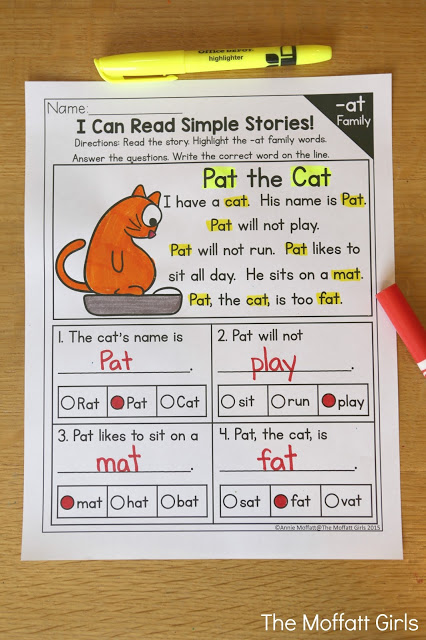 CVC Fluency: Reading Comprehension- These simple stories give beginning and struggling readers a genuine opportunity to build comprehension skills.