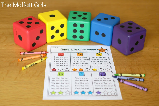 CVC Fluency: Roll and Read- Build fluency in beginning readers with this fun dice game!
