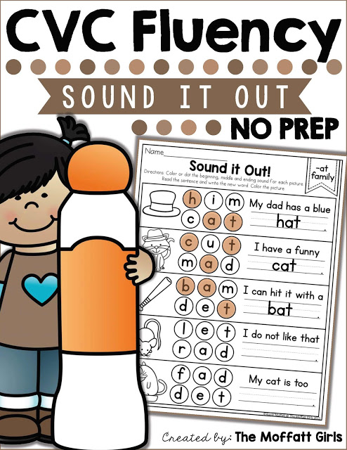 Who ever knew that teaching a child how to read could be this easy? Reading is a fundamental foundation for learning, and with so many other concepts to teach, you need to find simple and effective ways to make reading fun for kids. Explore the CVC Fluency NO PREP packets. Just print and teach!