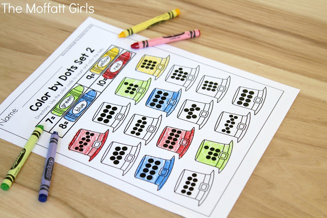 March NO PREP Packet (Preschool) in action! Teach number concepts, colors, shapes, letters, phonics and so much more with the March NO PREP Packet for Preschool!
