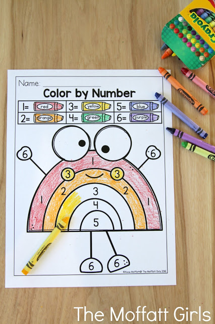 Teach number concepts, colors, shapes, letters, phonics and so much more with the March NO PREP Packet for Preschool!