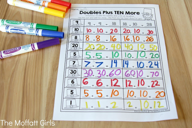 March NO PREP Packet (1st Grade) in action! Teach addition, subtraction, sight words, phonics, grammar, handwriting and so much more with the March NO PREP Packet for First Grade!