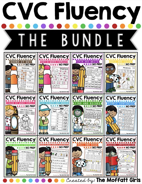 Who ever knew that teaching a child how to read could be this easy? Reading is a fundamental foundation for learning, and with so many other concepts to teach, you need to find simple and effective ways to make reading fun for kids. Explore the CVC Fluency NO PREP packets. Just print and teach!