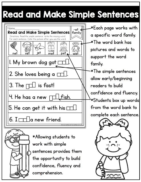 CVC Fluency: Read & Make Simple Sentences. These build fluency for beginning and struggling readers by using simple CVC words and beginning sight words.