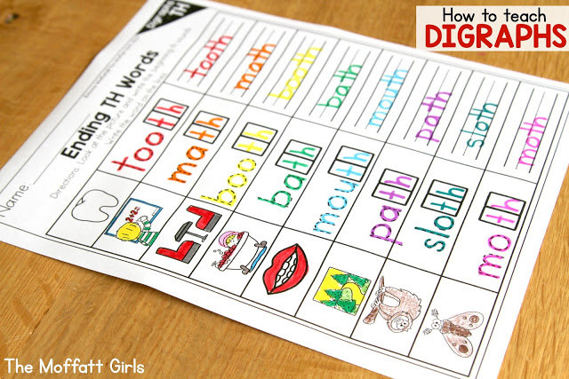 Digraphs can be tricky for struggling readers, and it's important for readers to learn how to identify digraphs early on. These activities cover both beginning and ending digraphs!