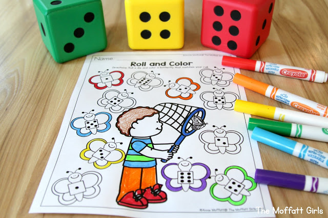 Teach number concepts, colors, shapes, letters, phonics and so much more with the April NO PREP Packet for Preschool!
