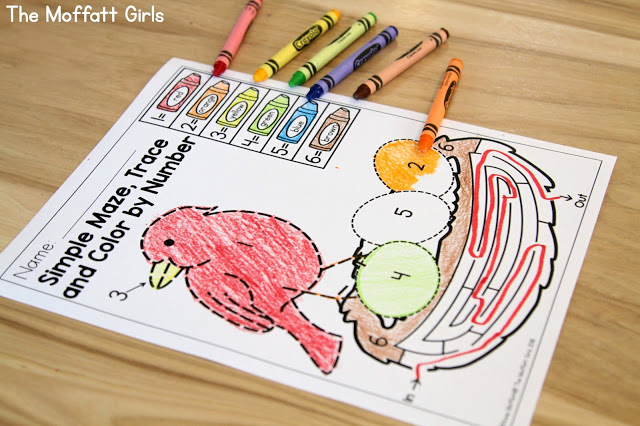 Teach number concepts, colors, shapes, letters, phonics and so much more with the April NO PREP Packet for Preschool!