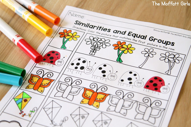 Teach number concepts, colors, shapes, letters, phonics and so much more with the April NO PREP Packet for Preschool!