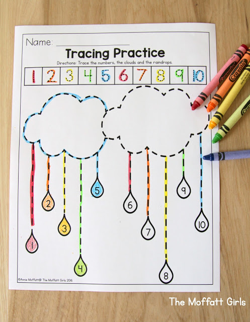 Teach number concepts, colors, shapes, letters, phonics and so much more with the April NO PREP Packet for Preschool!