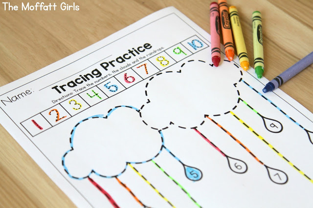 Teach number concepts, colors, shapes, letters, phonics and so much more with the April NO PREP Packet for Preschool!