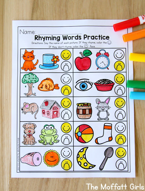 Teach number concepts, colors, shapes, letters, phonics and so much more with the April NO PREP Packet for Preschool!