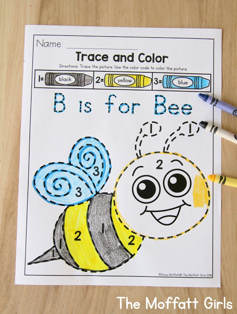 Teach number concepts, colors, shapes, letters, phonics and so much more with the April NO PREP Packet for Preschool!