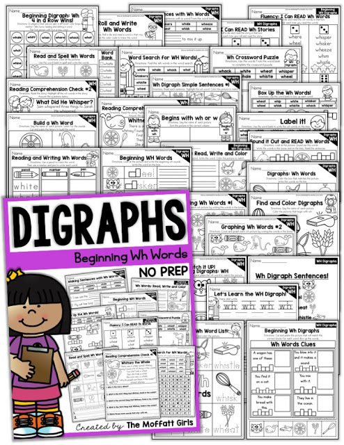 Digraphs can be tricky for struggling readers, and it's important for readers to learn how to identify digraphs early on. These activities cover both beginning and ending digraphs!