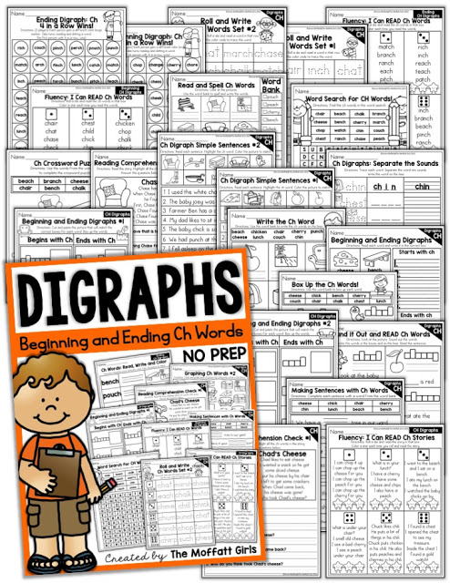 Digraphs can be tricky for struggling readers, and it's important for readers to learn how to identify digraphs early on. These activities cover both beginning and ending digraphs!