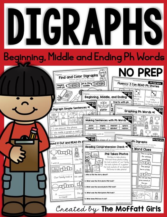 Digraphs can be tricky for struggling readers, and it's important for readers to learn how to identify digraphs early on. These activities cover both beginning and ending digraphs!