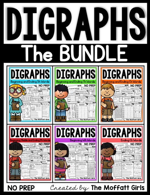 Digraphs can be tricky for struggling readers, and it's important for readers to learn how to identify digraphs early on. These activities cover both beginning and ending digraphs!