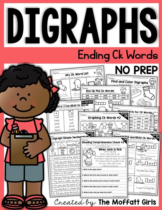Digraphs can be tricky for struggling readers, and it's important for readers to learn how to identify digraphs early on. These activities cover both beginning and ending digraphs!