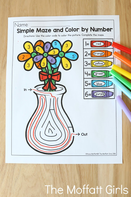 Teach number concepts, colors, shapes, letters, phonics and so much more with the May NO PREP Packet for Preschool!