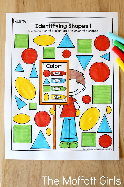 Teach number concepts, colors, shapes, letters, phonics and so much more with the May NO PREP Packet for Preschool!