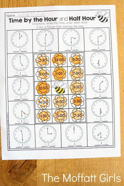 Teach addition, subtraction, sight words, phonics, grammar, handwriting and so much more with the May NO PREP Packet for First Grade!