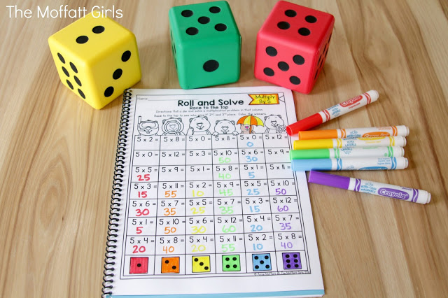 Why can't practicing multiplication facts be fun? Turn math into a game and have your students multiply with the Multiplication Roll and Solve NO PREP Packet!