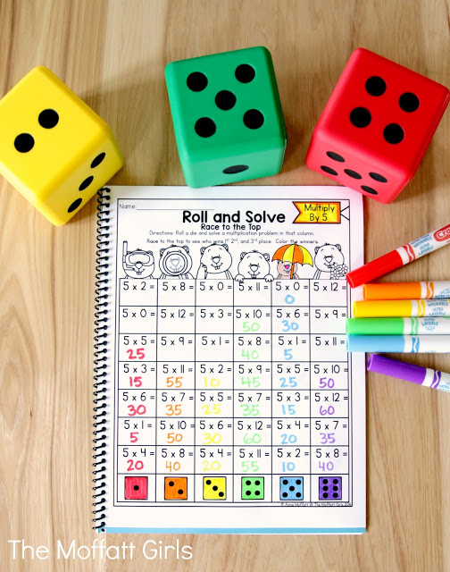 Why can't practicing multiplication facts be fun? Turn math into a game and have your students multiply with the Multiplication Roll and Solve NO PREP Packet!