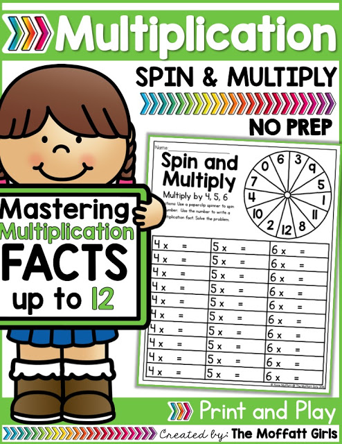 Why can't practicing multiplication facts be fun? Turn math into a game and have your students multiply with the Spin and Multiply NO PREP Packet!