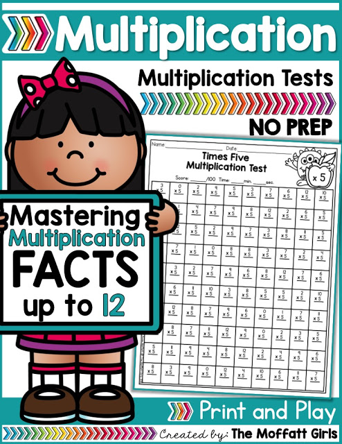 Help your students build fluency with the Multiplication Tests NO PREP Packet. It comes with 3 different versions so that you can target each student's needs.