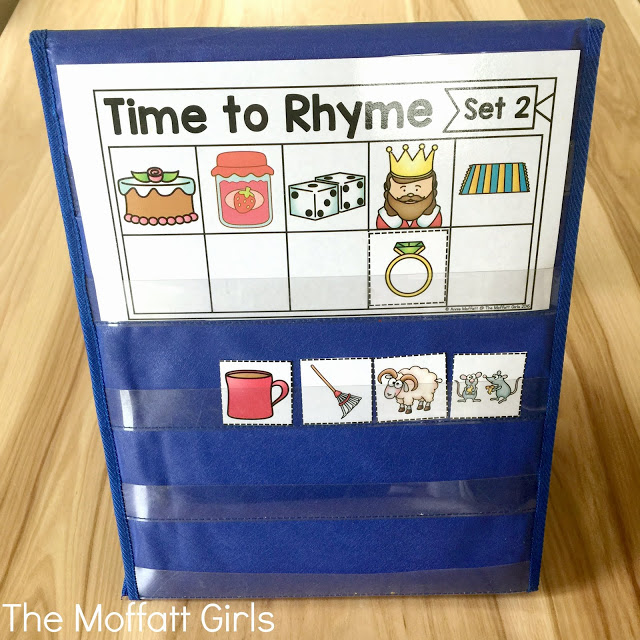 Time to Rhyme Phonemic Awareness Packet! With the Time to Rhyme Cards, students work on hearing the ending sounds to identify a rhyme.