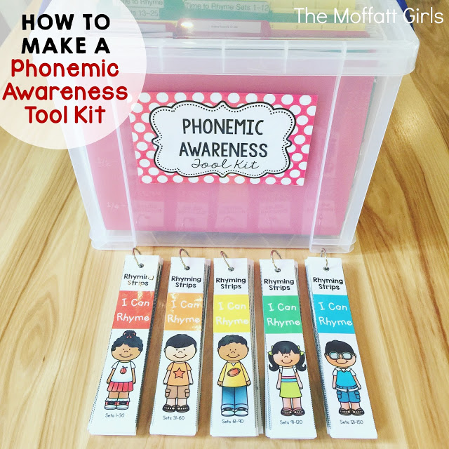 How to Make a Phonemic Awareness Tool Kit! How to make a Phonemic Awareness tool kit- Keeping your resources organized makes it so much easier to teach the foundational skill for reading.
