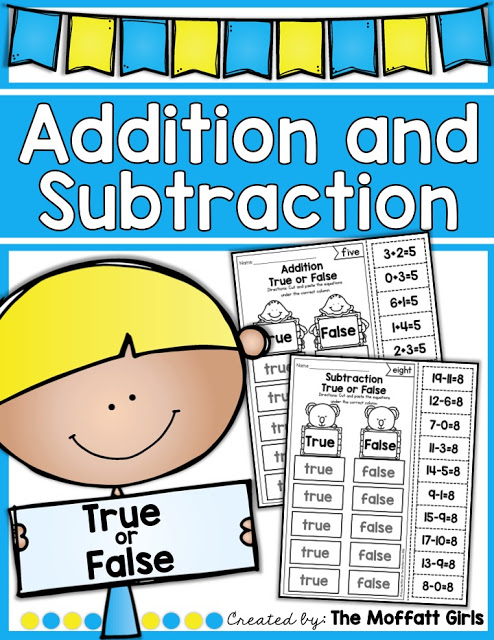 Hands-on Addition and Subtraction- Help your students master basic math skills in a fun and interactive way with these NO PREP Packets! 