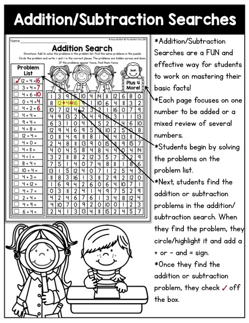 Hands-on Addition and Subtraction- Help your students master basic math skills in a fun and interactive way with these NO PREP Packets! 