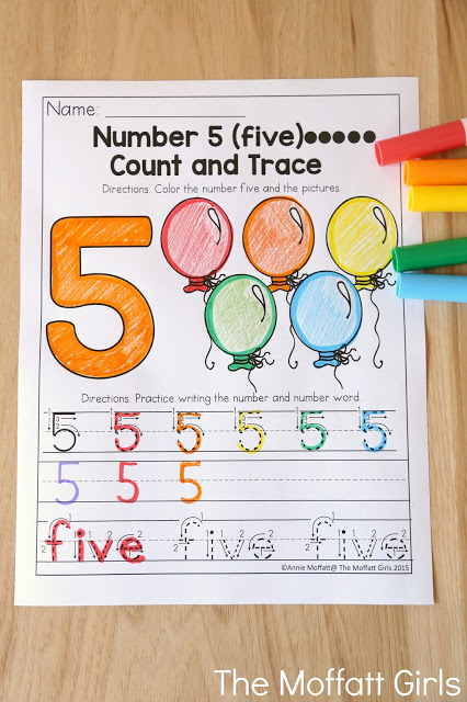 September NO PREP Packet (Preschool) in action! Teach number concepts, colors, shapes, letters, phonics and so much more with the September NO PREP Packet for Preschool!