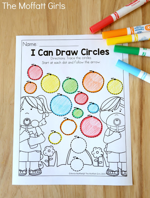 September NO PREP Packet (Preschool) in action! Teach number concepts, colors, shapes, letters, phonics and so much more with the September NO PREP Packet for Preschool!