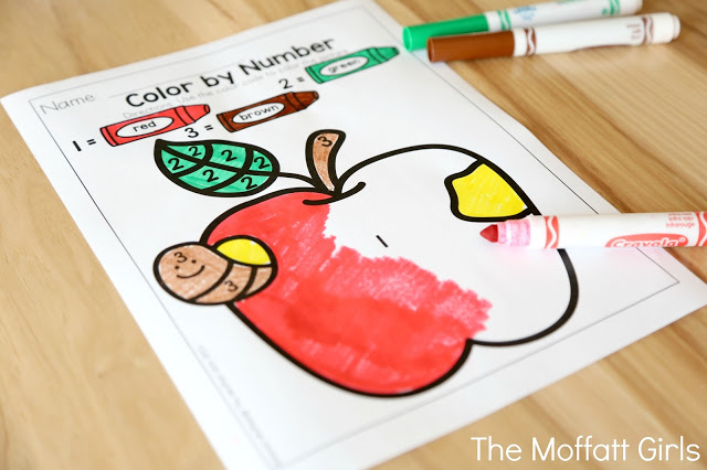 September NO PREP Packet (Preschool) in action! Teach number concepts, colors, shapes, letters, phonics and so much more with the September NO PREP Packet for Preschool!