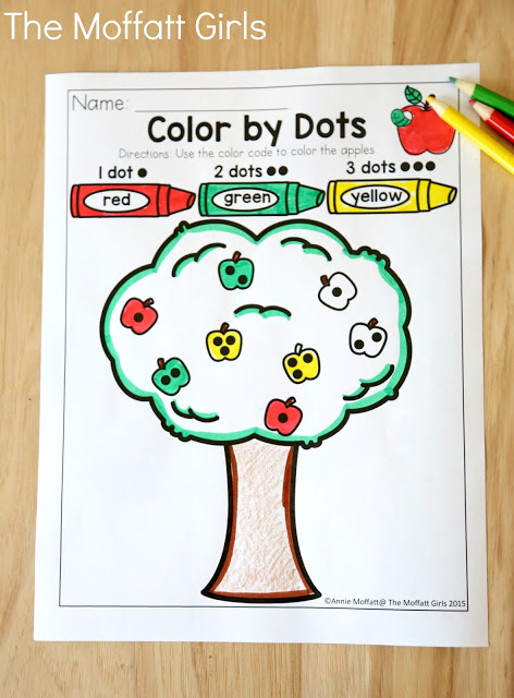September NO PREP Packet (Preschool) in action! Teach number concepts, colors, shapes, letters, phonics and so much more with the September NO PREP Packet for Preschool!