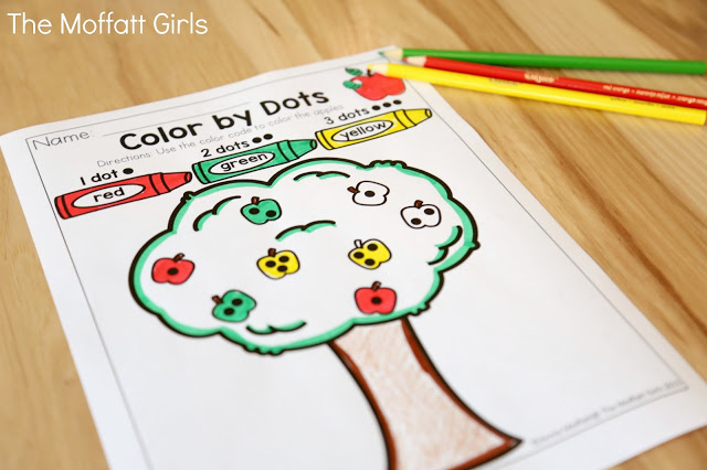September NO PREP Packet (Preschool) in action! Teach number concepts, colors, shapes, letters, phonics and so much more with the September NO PREP Packet for Preschool!