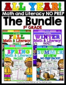 All Year Math and Literacy for 1st Grade (The Bundle)