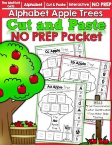 Alphabet Apple Trees Cut and Paste