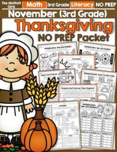 November 3rd Grade NO PREP Packet