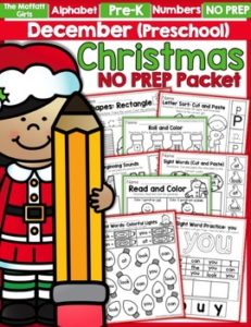 December Preschool NO PREP Packet