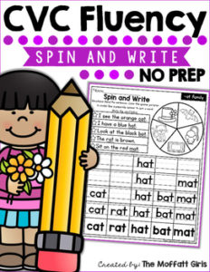 CVC Fluency Spin and Write