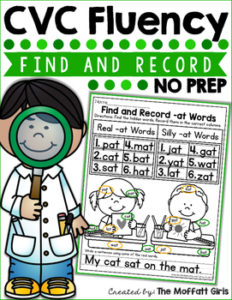 CVC Fluency Find and Record