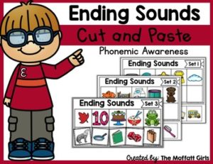 Phonemic Awareness Cut and Paste: Ending Sounds