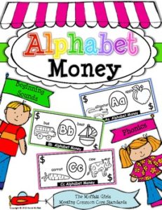 Letter recognition, alphabet money