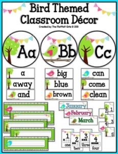 Bird Themed Classroom Decor