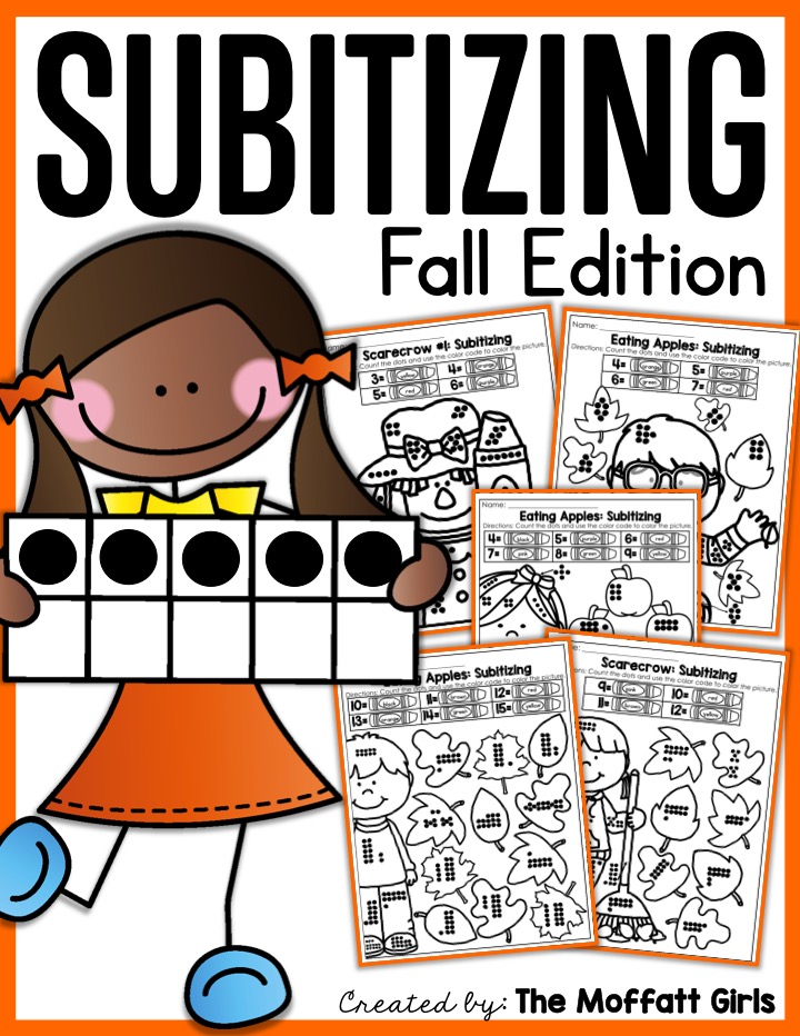 Help students master number concepts using common patterns and number combinations with the Subitizing Fall Edition NO PREP Packet. This is the perfect foundation for addition and subtraction.