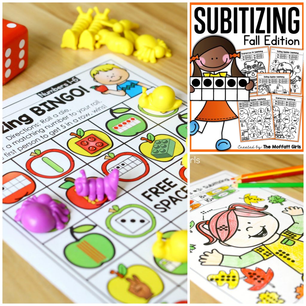 Subitizing: Fall Edition Help students master number concepts using common patterns and number combinations with the Subitizing Fall Edition NO PREP Packet. This is the perfect foundation for addition and subtraction.