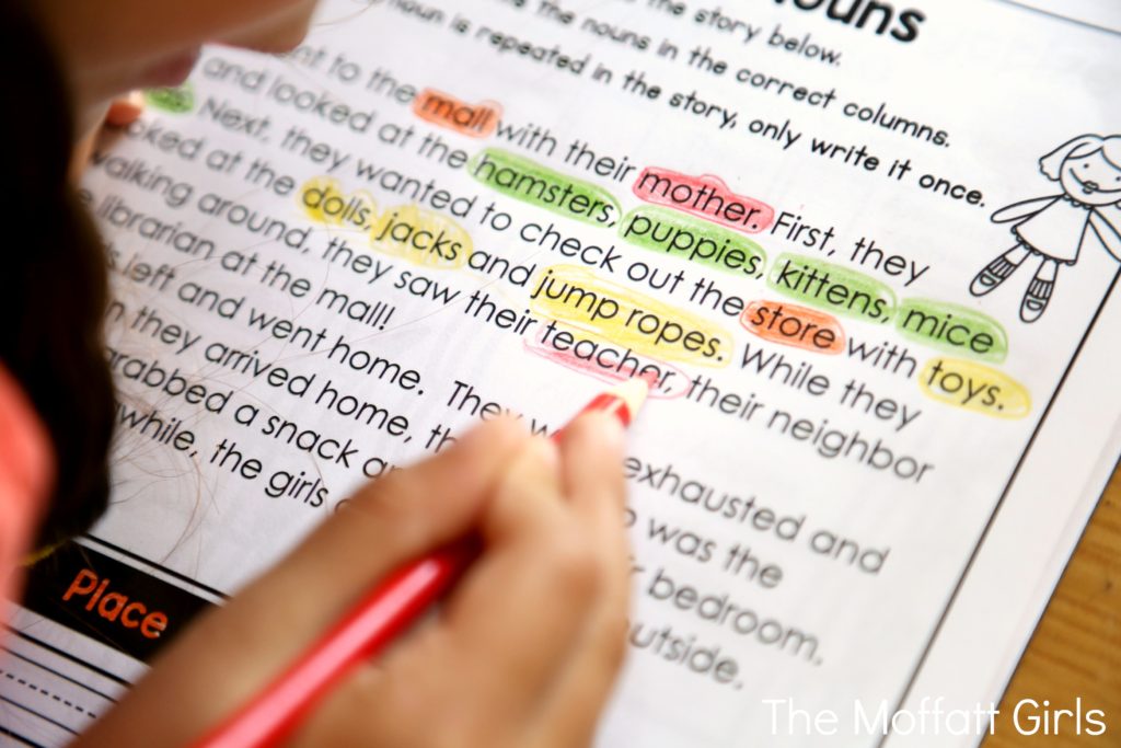 Teach nouns in a fun and effective way with the Grammar and Language Arts NO PREP Packet for 2nd Grade!