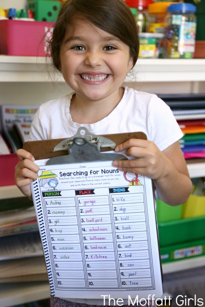 A Word Search for Nouns- Teach nouns in a fun and effective way with the Grammar and Language Arts NO PREP Packet for 2nd Grade!